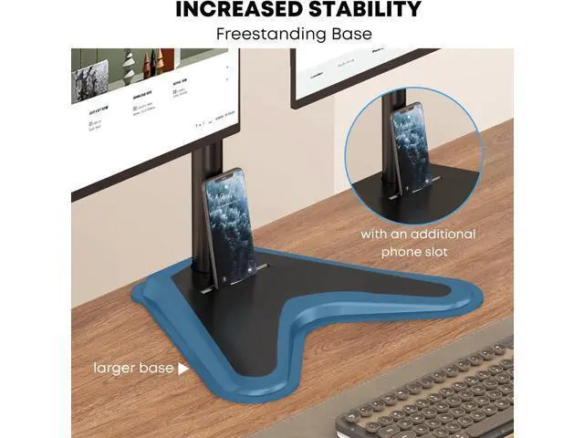 Alt view image 5 of 6 - Quad Monitor Stand, Fully Adjustable Stacked 4 Screen Desk Mount for 17 to 32 Inch Computer Screens,Hold up to 19.8lbs Each,Black