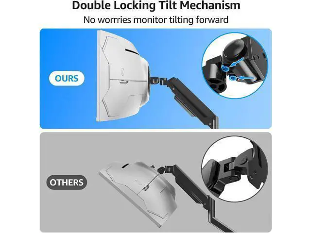 Alt view image 4 of 7 - MOUNTUP Heavy Duty Monitor Arm for 49 inches, 44 lbs Curved Screens, Ultrawide Single Monitor Desk Mount, Monitors Stand for Samsung Odyssey G9 and More, VESA Mount with Clamp & Grommet Base