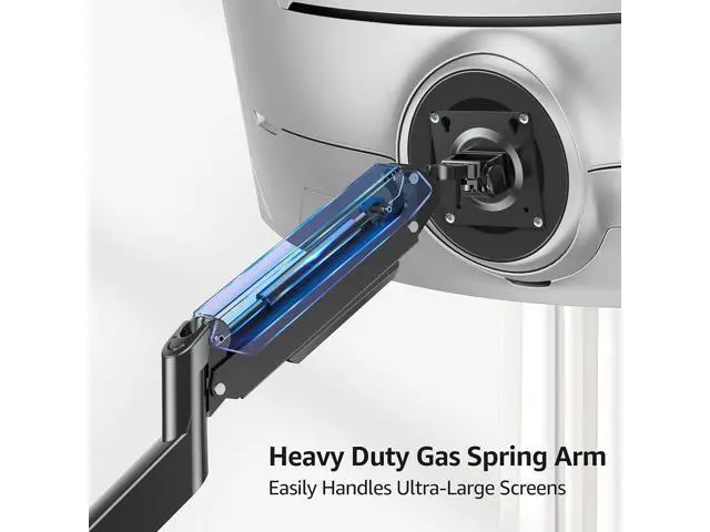 Alt view image 7 of 7 - MOUNTUP Heavy Duty Monitor Arm for 49 inches, 44 lbs Curved Screens, Ultrawide Single Monitor Desk Mount, Monitors Stand for Samsung Odyssey G9 and More, VESA Mount with Clamp & Grommet Base