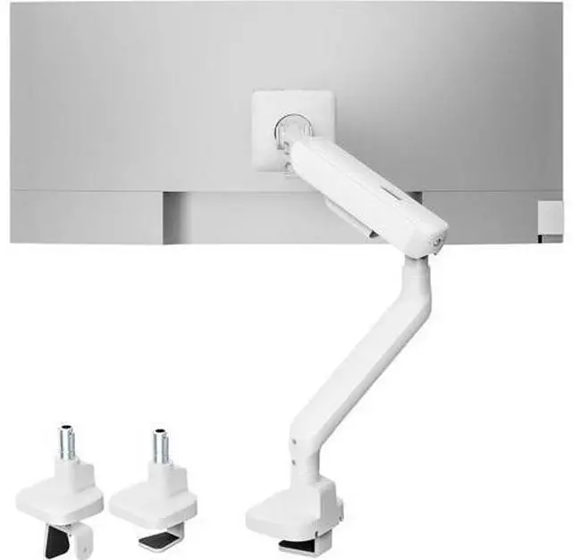 Main image of monTEK Single Monitor Arm, Mechanical Spring Monitor Arm for 17-40" Ultrawide Screens, Adjustable Monitors Desk Mount Holds up to 24.2 lbs with C Clamp/Grommet Desk Mount, VESA 75/100mm, MA1011WH