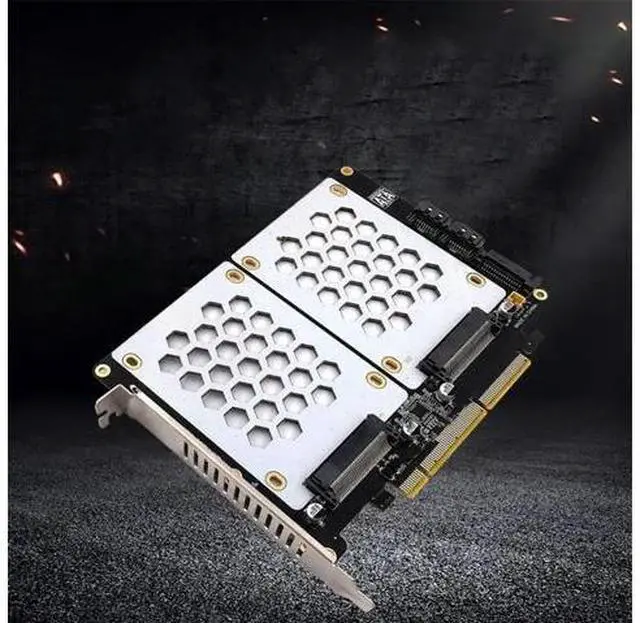 Main image of U.2 Dual Drive Adapter Card 2.5 Inch SATA Hard Drive To PCIE4.0 Split Card U2 To PCI E Adapter Card U.2 PCIe Adapter