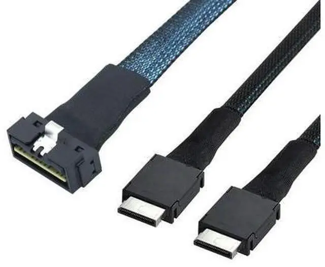 Main image of PCI-E SAS 4.0 LP Low profile SFF-8654 8i 74pin to Dual 2X 8611 4i 38Pin Server graphics card cable
