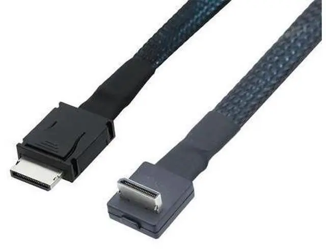 Main image of PCIe PCI-Express SFF-8611 4i 42P Straight to SFF-8611 4I 90 degree SSD Data Active Cable