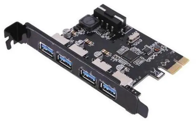 Main image of 4 Port PCI-E To USB3.0 Swap Plug and Play Converter Extender Card PCI-E 2.0 standard Chipset PCIE Expansion Card