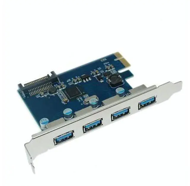 Main image of PCIE TO 4 Port USB 3.0 PCI-e Adapter PCI Express USB 3.0 4 port HUB 5.0Gbps 19Pin FL1100 chipset Support WIN10 WIN8 OS
