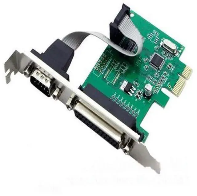 Main image of RS232 RS-232 Serial Port COM DB25 Printer Parallel Port LPT to PCI-E PCI Express Card Adapter Converter WCH382 Chip