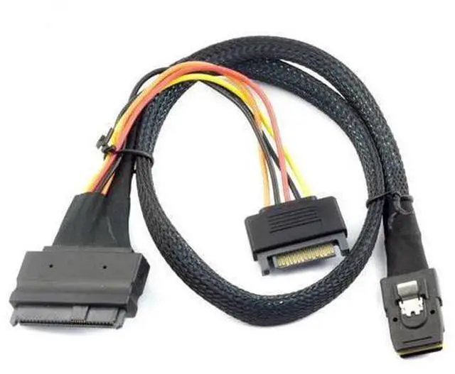 Main image of MINI SAS SFF-8087 to SFF-8639 female server connection cable