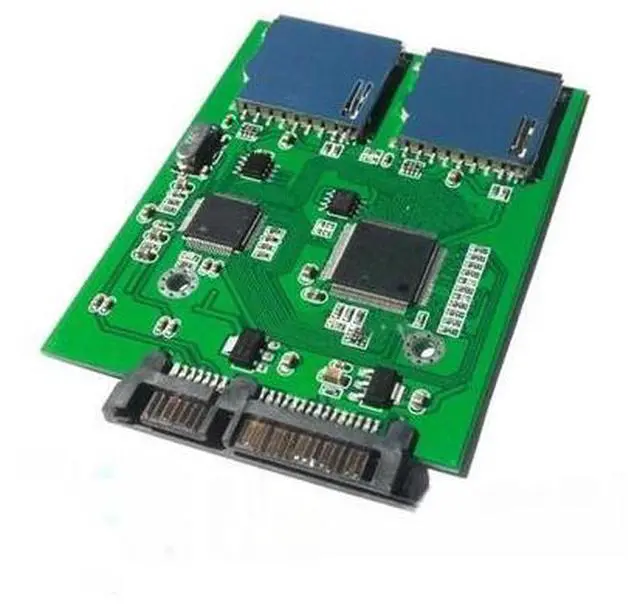 Main image of 2 Port Dual SD SDHC Secure Digital MMC Memory Card to 7+15P SATA Serial ATA Converter Adapter
