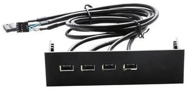 Main image of PC computer front panel with 4 ports USB2.0 ports 60cm USB cable 5.25 front bay