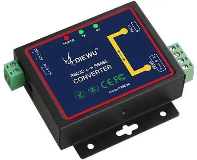 Main image of diewu TXB026 Active Converter RS232 to RS485 Converter with Power Supply Cable Converter for Industrial Use