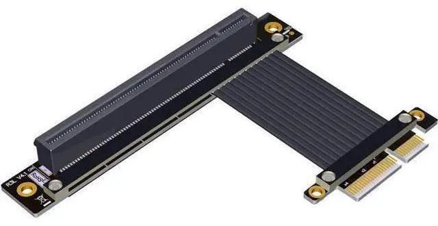 Main image of PCI-E 4.0 Extension Cable 32G/BPS PCI Express Gen4 16x to 4X Riser Card New Shielding Graphics Card 4.0 x16 x4 PCIE Riser Extender for GTX3080ti RX5700xt GPU 1U Server (0.15m,R23SL)