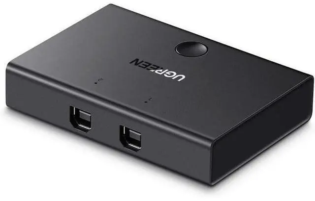Main image of UGREEN USB Sharing Switch USB 2.0 Peripheral Switcher Adapter Box 2 Computer Share 1 USB Device Hub for Printer Scanner with 2 Pack USB 2.0 Male Cable
