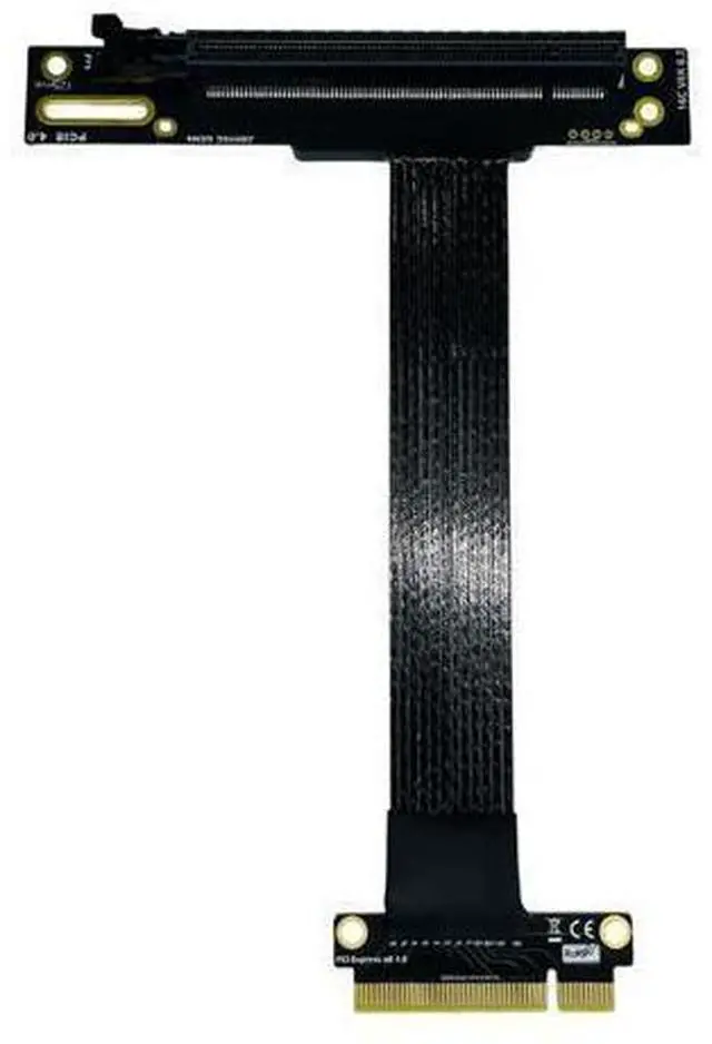 Main image of PCIE 4.0 X8 to X16 Extension Cable 16GBS Bi-Directional Bandwidth GEN4 Cable for Network Card Capture Card SSD (10CM 180 Degrees)