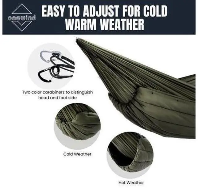 Main image of onewind Double Hammock Underquilt Warm Insulation Ultralight 3-4 Season Camping Quilt, Portable for