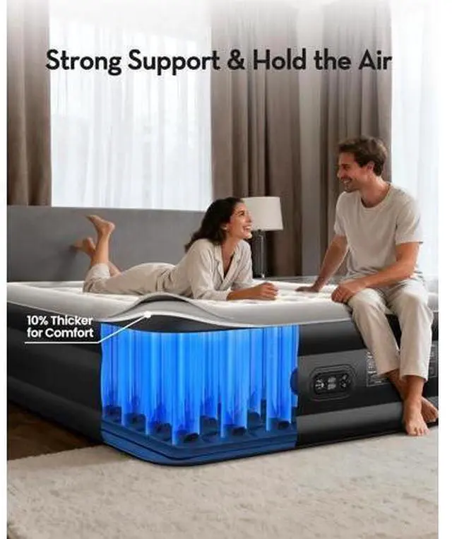 Main image of 20" Twin Air Mattress with Built in Pump, Portable Blow up Mattress, 72Hr Leak-Proof Test Airbed for Guests & Home, Ideal for Single Person, Better to Get up, 300LBS