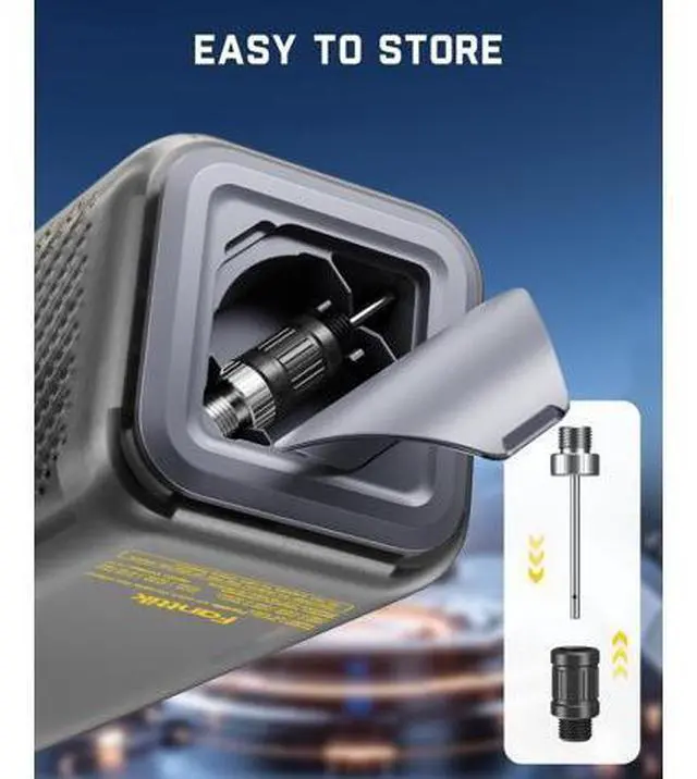 Main image of Fanttik X9 APEX Portable Air Compressor for Car Tires, 35s Fast Inflation, 150PSI Cordless Tire Inflator with Light and Power Bank, Suitable for SUV, Sedan, Motorcycle, Bike, Ball,Mechanical Gray
