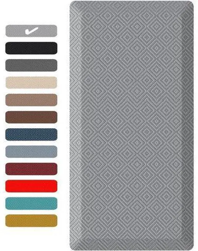 Main image of Kitchen mats for Floor, 3/4 inch Thick, Kitchen Rugs, 20x39 Anti Fatigue Standing Cushioned Mat, Waterproof, Comfort Ergonomic mat for Office, Home, Sink, Gray Non-Slip Bottom