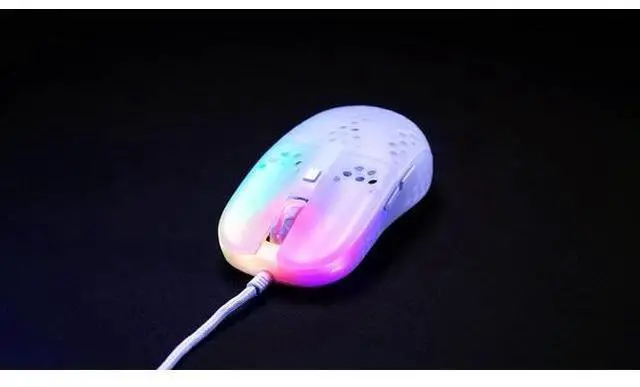 Main image of Xtrfy MZ1, Ultra-Light Wired Gaming Mouse, Cutting-Edge Pixart 3389 Sensor, Unique Shape for Optimum Aim, Adjustable RGB Lighting, Zys Rail Edition (White)