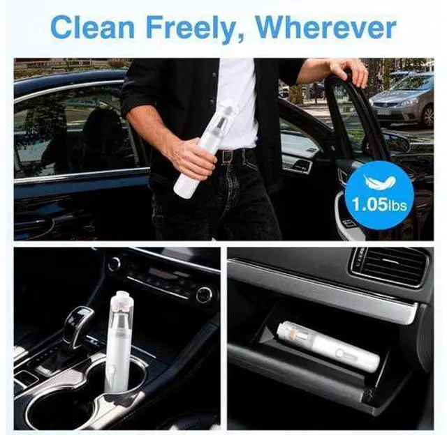 Main image of ULTREMA Car Vacuum Portable Cordless, 20000Pa Handheld Vacuum, 4-in-1 Compact Auto Duster & Air Pump, 1.05lbs Mini Vacuum Cleaner with 15-Piece Accessory Kit for Keyboard, Desk and Hair