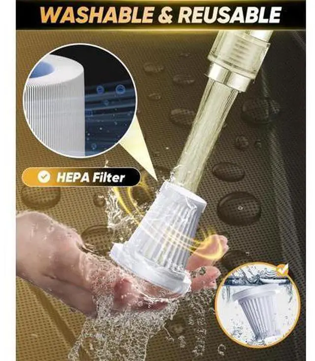 Main image of Saker Car Vacuum Portable 6-in-1 Handheld Cordless Vacuums, 20000PA Suction, 7800mAh Blower, Window Breaker, Seatbelt Cutter for Car, Home & Office Cleaning SW102 Silver