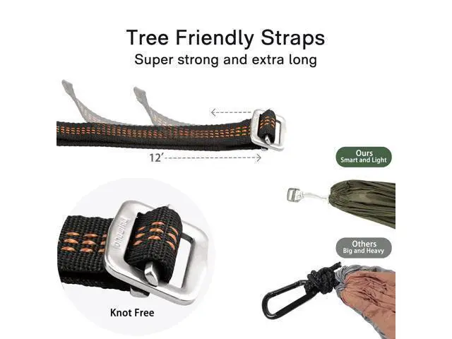 Main image of Onewind Camping Hammock, Ultralight Portable Hammock with Adjustable Ridgeline, Outdoor Hammock 20D