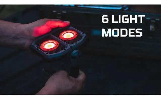 Main image of NEBO OMNI 3K Rechargeable Work Light | 3000 Lumens COB, 6 Light Modes, Rotating Magnetic Handles, Built-In Power Bank, Water Resistant, Portable Camping Lantern, Includes USB-C Charging Cable