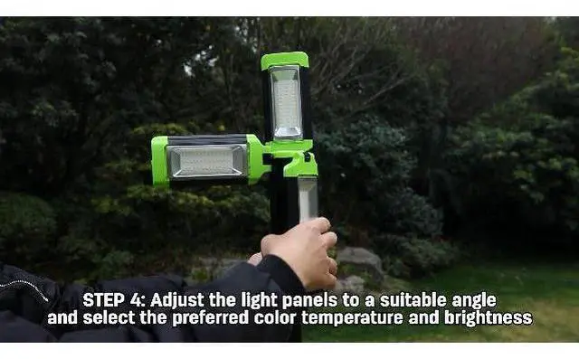 Main image of STEELITE Camping Emergency Light 2700 Lumens 12000mAh with Adjustable Tripod Stand, IP65 Waterproof Cordless Work Light, Magnetic Base, Telescopic, for Camping Outdoor Work Garage, Green