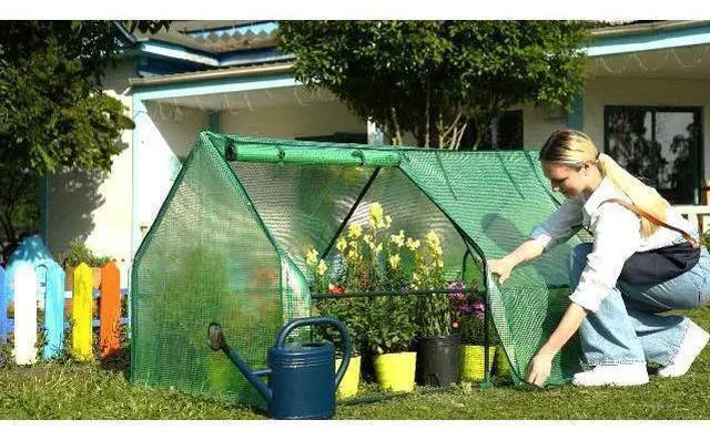 Main image of Quictent Mini Greenhouse, Portable Quick-Setup Small Tabletop Waterproof UV Protected PVC Cover Shelter for Outdoors/Indoors W/ Raised Base for Garden Plant Seed Starting, 8 Stake, 95"x36"x36", Clear