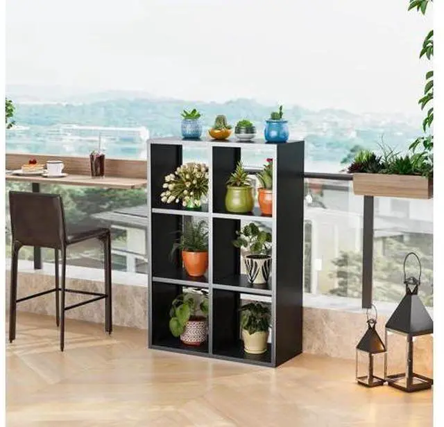 Main image of 6 Cube Storage Organizer, Metal Cubby Storage Organizer with Open Shelf, Cube Bookshelf Vertical or
