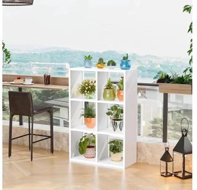 Main image of 6 Cube Storage Organizer, Metal Cube Organizer with Open Shelf, Short Bookshelf Vertical or Horizont
