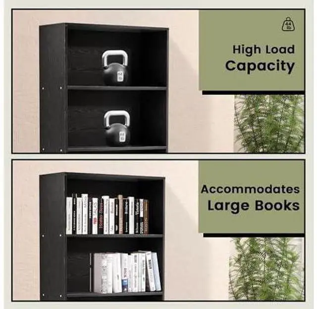 Main image of GRUSIGN 71" Tall 6-Tier Bookshelf, Large Open Display Bookcase with Ample Storage, Floor Standing Book Shelf for Living Room, Home Office, Bed Room, Black