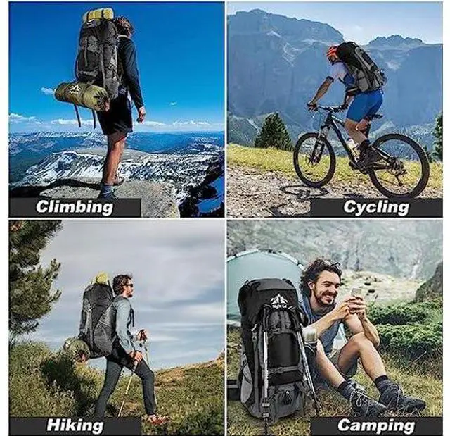 Main image of Night Cat Hiking Backpacks 90L Camping Backpacking Packs for Men Women Lightweight Outdoor for Mountaineering Traveling, No Internal Frame