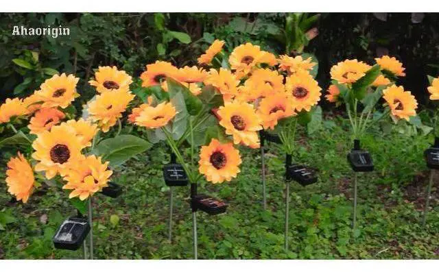 Main image of Ahaorigin Solar Sunflower Lights 6 Pack, 36 LED Solar Garden Lights Outdoor, IP65 Waterproof Solar Flowers for Yard Patio Decor, Auto On/Off, Best Mothers Day Gift Ideas for Mom Grandma Women