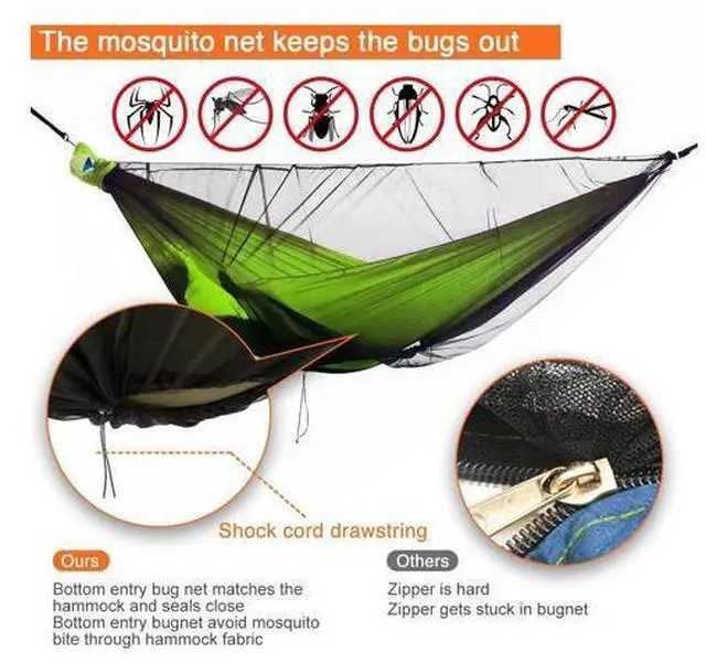 Main image of Onewind Camping Hammock with Mosquito Net for Youth Travel Hiking Backpacking Backyard Outside Patio