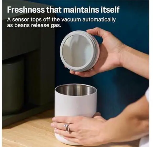 Main image of Fellow Atmos Electric Vacuum Canister & Storage Container - Airtight Coffee & Food Storage Containers - Coffee Containers - (Matte White, 1.2 Liter)