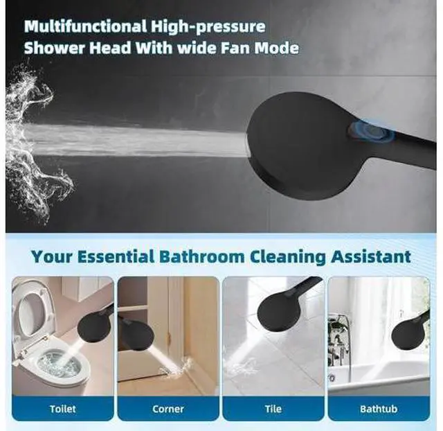 Main image of Hibbent All Metal cUPC Certified Shower Head, 10'' High Pressure Rain Shower Head, Handheld Showerhe