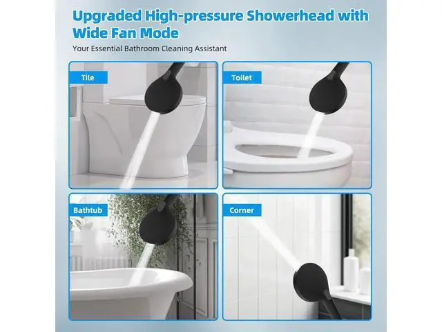 Main image of Hibbent 12'' All Metal CUPC Certified Shower Head, High Pressure Rainfall Shower Head, Handheld Show