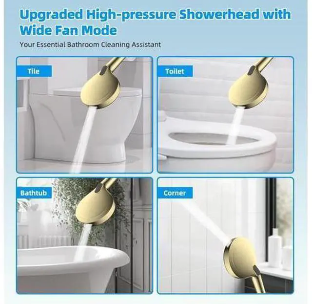 Main image of Hibbent All Metal CUPC Certified Shower Head, 10'' High Pressure Rainfall Shower Head, Handheld Show