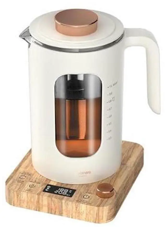 Main image of INTASTING Electric Tea Kettle, Electric Kettle with Tea Infuser, ±1 Knob Temperature Control, BPA-Free Glass, 1200W Fast Heating, Easy to Clean, 1 Liter (Cream White)