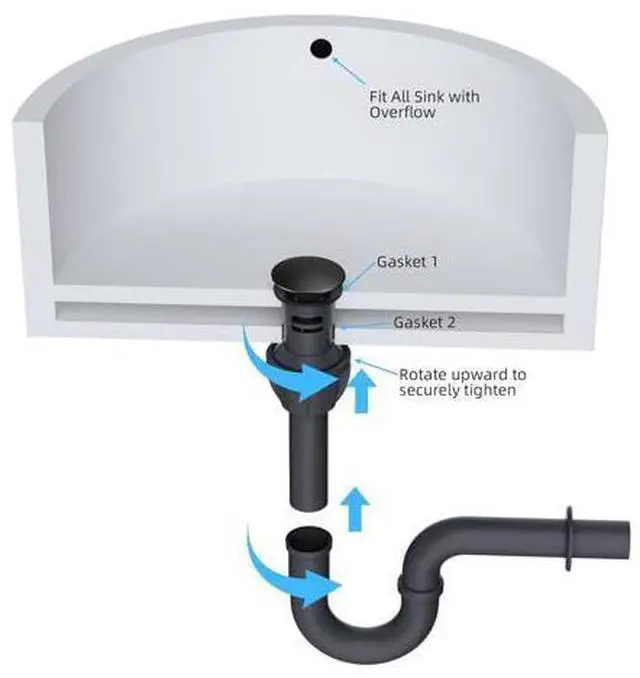 Main image of Hibbent 12 Pack Universal Bathroom Sink Drain Stopper