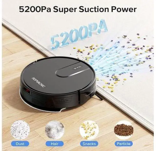 Main image of Robot Vacuum Cleaner Robot Vacuum and Mop Combo with 5200Pa Suction, Personalized Cleaning Adjustments, Self-Charging Robotic Vacuum Cleaner, Advanced Obstacle Avoidance