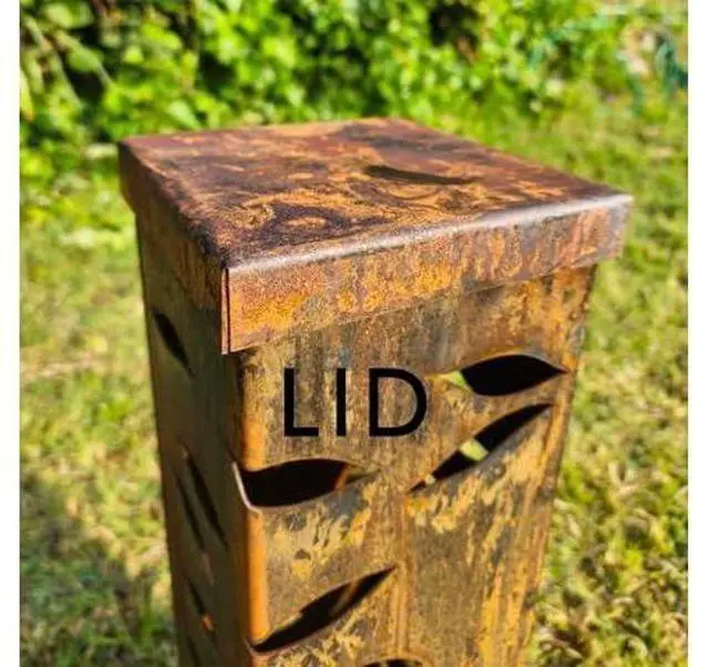 Main image of Windy Garden Columns - Modern Garden - Garden Decor - Garden Statue - Well Cover - Landscape Light Cover (24" T x 5.75" W x 5.75" D with LID)