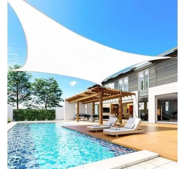 Main image of Quictent 185G HDPE Square Sun Shade Sail Canopy 98% UV Block Outdoor Patio Garden with Hardware Kit (White), 20X20FT