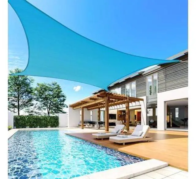 Main image of Quictent 185G HDPE Square Sun Shade Sail Canopy 98% UV Block Outdoor Patio Garden with Hardware Kit (20 x 20 ft, Turquoise), 20X20FT