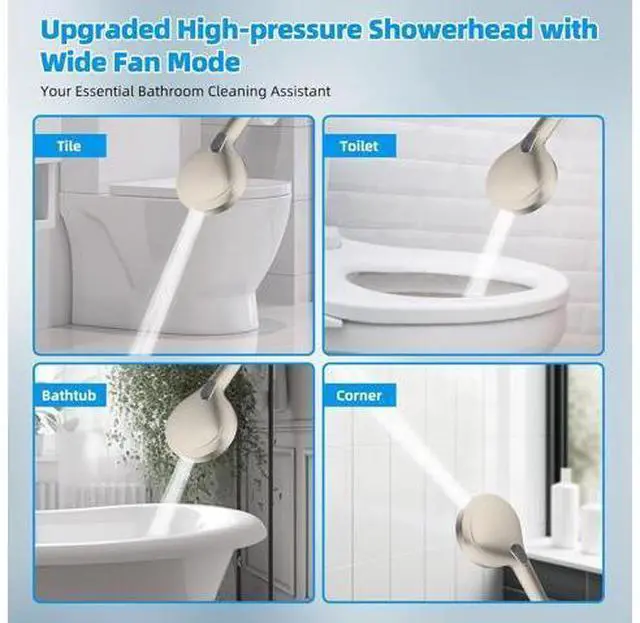 Main image of Hibbent 12'' All Metal CUPC Certified Shower Head, High Pressure Rainfall Shower Head, Handheld Show