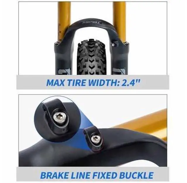 Main image of 26/27.5/29inch Bike Suspension Fork 9 * 100mm QR XC/AM Mountain Bikes Front Fork Travel 120mm 1-1/8" Straight Disc Brake Air Fork Manual