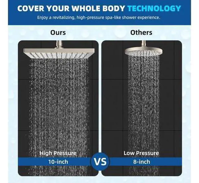 Main image of Hibbent Shower Head Extension Arm with Thickness Metal Rain Shower Head