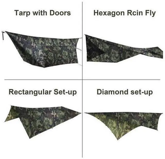 Main image of Onewind 12×10 ft Camo Camping Tarp, Billow Tarp Shelter Lightweight Waterproof Hammock Rainfly for S