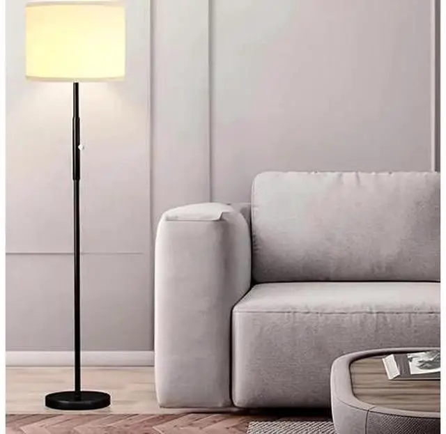 Main image of PARTPHONER Floor Lamp for Living Room Bedroom with Template Stencil, 65 Tall with Foot Switch Black Pole, Dimmable Simple Design Stand Up Lamp for Home Office Reading, Bedroom, Study Room, Office