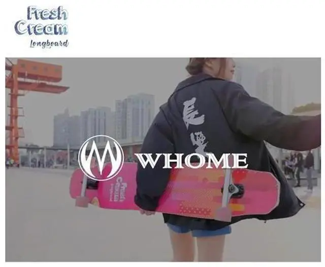 Main image of WHOME Longboard - 44 Inch Long Boards for Adults/Teenagers Girls/Kids Beginner/Pro Dancing Freeride Freestyle Cruising Longboards Skateboard (Pro Design Fresh Cream)